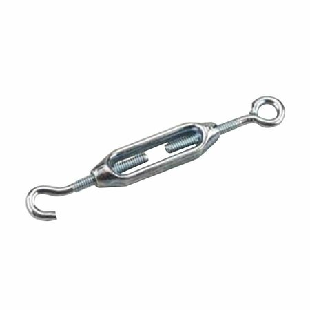 RICHELIEU AMERICA Onward Turnbuckle, 121 lb Working Load, Hook, Eye, 5/16 in Dia x 9 3/8 in L Take-Up, Steel 2025XB